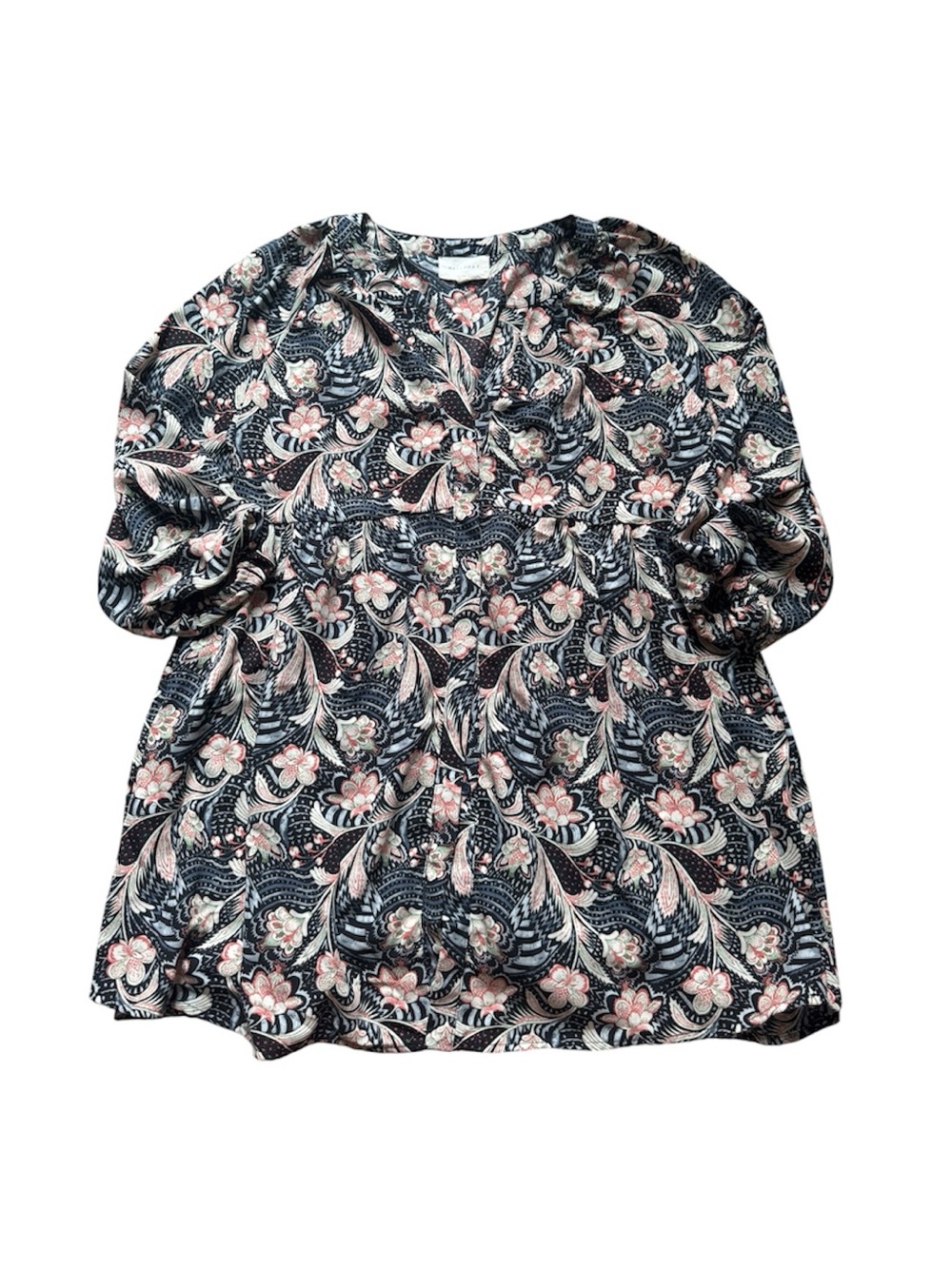 Melloday Navy Blue Flowy Blouse XS